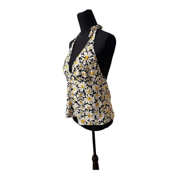 Norma Kamali halter top featuring a daisy print. Size XL - Picture 3 of 6